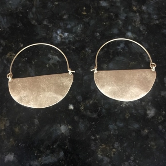 Rylan Golden Crescent Hoop Earrings - Picture 2 of 6